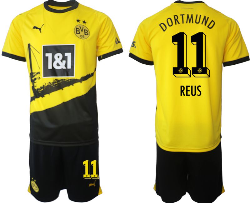 Men 2023-2024 Club Borussia Dortmund home yellow #11 Soccer Jersey->borussia dortmund jersey->Soccer Club Jersey